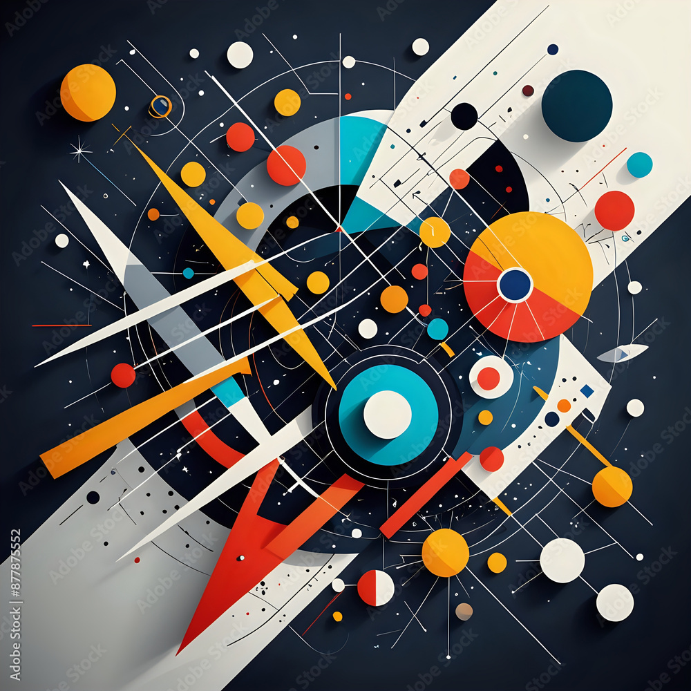 Obraz premium Abstraktion Das Bild der Zukunft 1х1. Hintergrund für das Design 3.