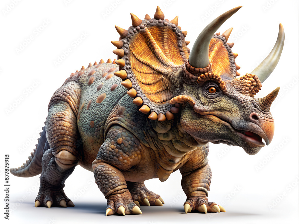 Triceratops on white background Triceratops on white background