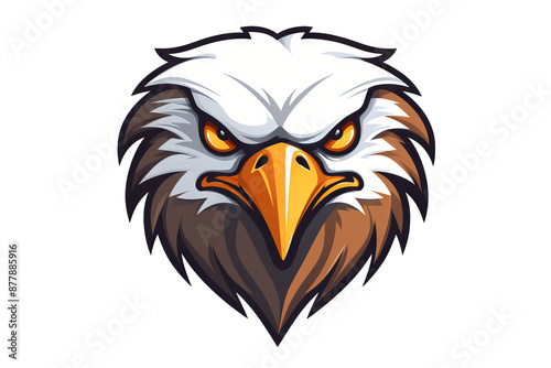 Wallpaper Mural Vibrant cartoon eagle head illustration on transparent background in PNG style Torontodigital.ca