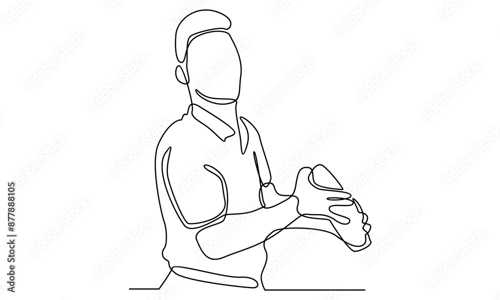 continuous line art of bartender makes a cocktail continuous line art of bartender makes a cocktail