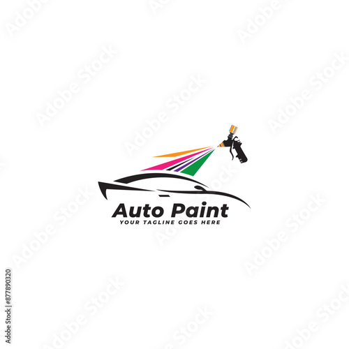car detailing collision automotive logo template