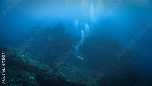Wallpaper Mural Underwater photography of the spooky USS Liberty shipwreck from the second world war WWII. From a scuba dive off the coast of Bali. Torontodigital.ca