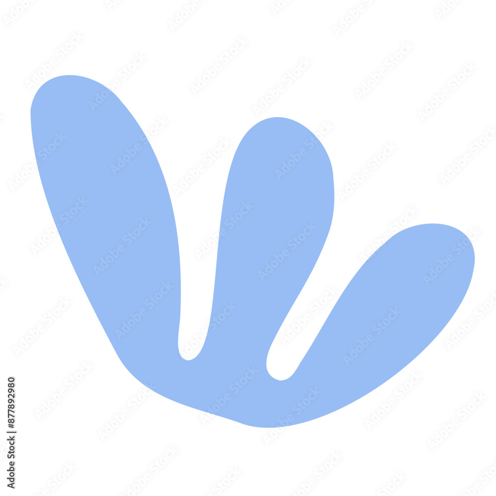 Abstract blue bush leaf shape Abstract blue bush leaf shape