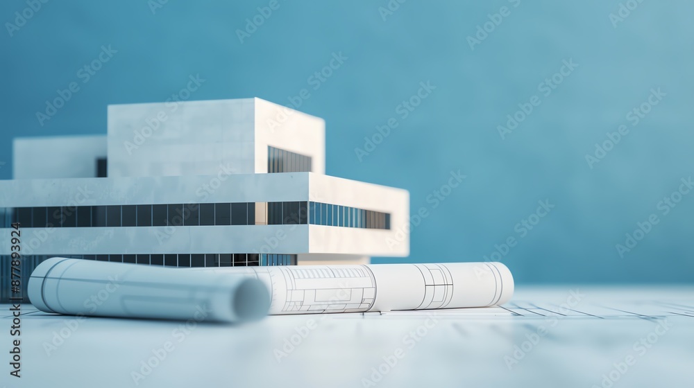 Artistic architectural blueprints of a cultural center, Art, Improvement