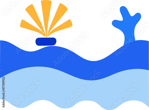 sea vacation svg illustration