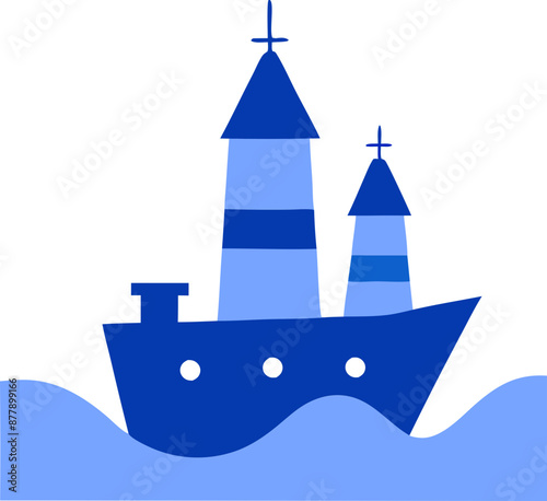 sea vacation svg illustration
