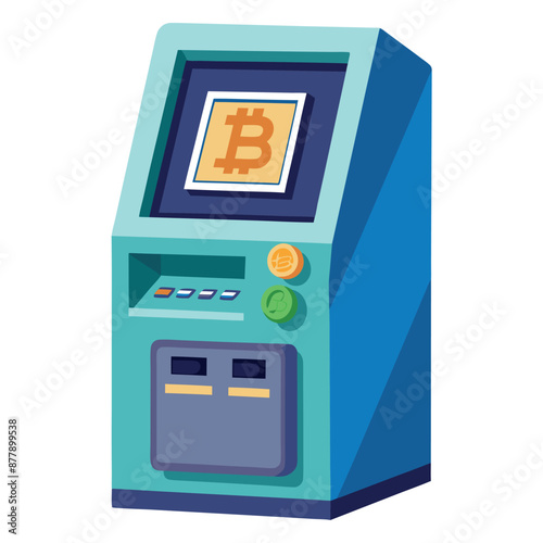  ATM machine in a white setting