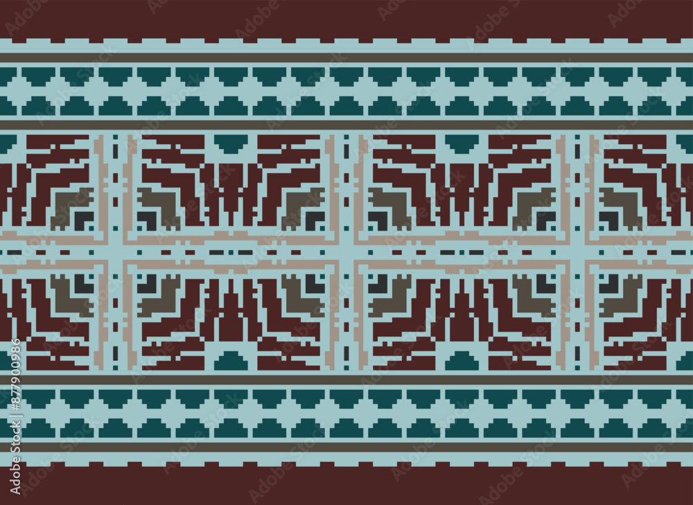 Digital motif textile ikat design retro baroque ethnic Mughal Background Texture stock photo · Brown leaves and flower on white ethnic ikat texture design.
