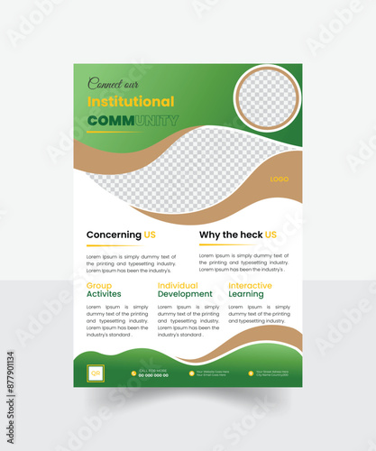 Kids back to school education admission flyer poster layout template, Kids school education admission flyer template