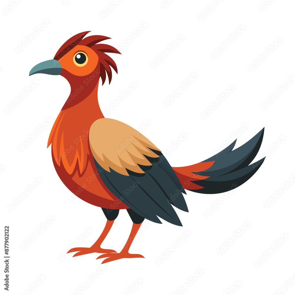 Illustration of wagging tail bird on white Illustration of wagging tail bird on white