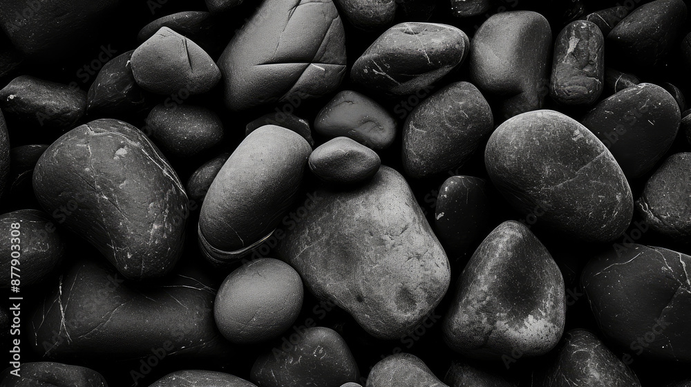 Monochrome Pebble Texture for Serene Backgrounds Monochrome Pebble Texture for Serene Backgrounds