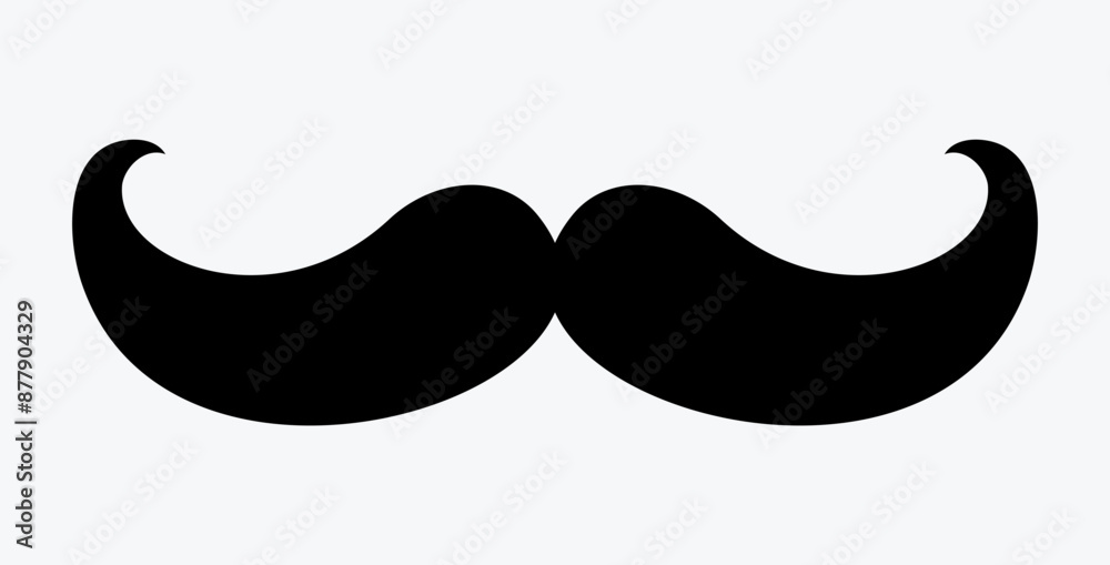 Moustache icon set. Collection of lush stylish hipster mustaches.