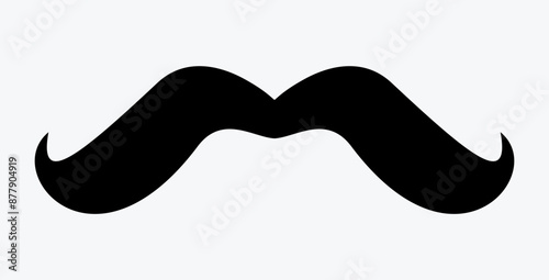 Moustache icon set. Collection of lush stylish hipster mustaches.