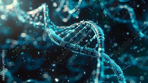 modification by scientists biology backdrops,DNA double helix with bubble background,generative ai