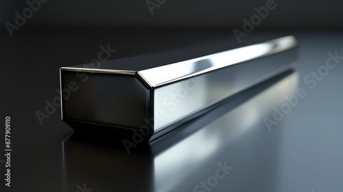 Wallpaper Mural Sleek Metallic Bar on Reflective Surface Torontodigital.ca