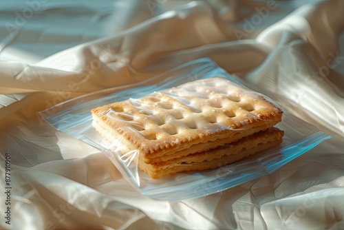 SingleServing Sweetened Wafer Biscuit in Packaging photo