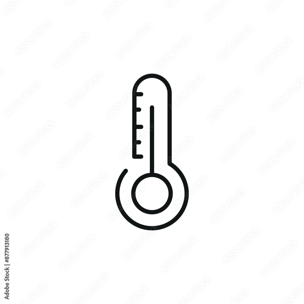 Thermometer icon. Simple thermometer icon for social media, app and web design. Vector illustration. Thermometer icon. Simple thermometer icon for social media, app and web design. Vector illustration.