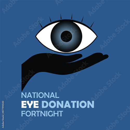National eye donation fortnight concept vector illustration background. 