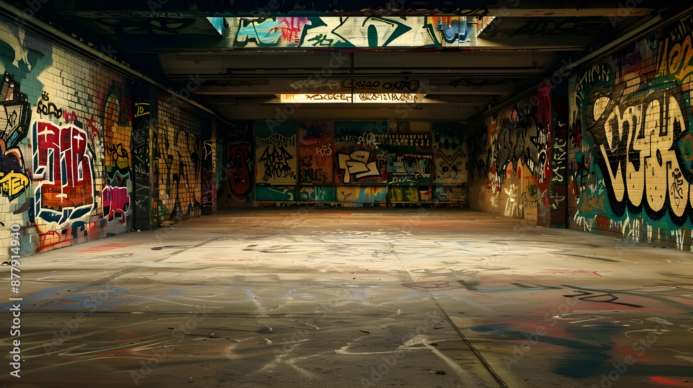 The graffiti wall, with its abstract patterns and colorful spray paint textures, makes an excellent backdrop for pop art, embodying a street style design. The graffiti wall, with its abstract patterns and colorful spray paint textures, makes an excellent backdrop for pop art, embodying a street style design.