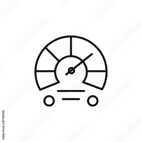 Performance gauge icon. Simple performance gauge icon for social media, app and web design. Vector illustration.