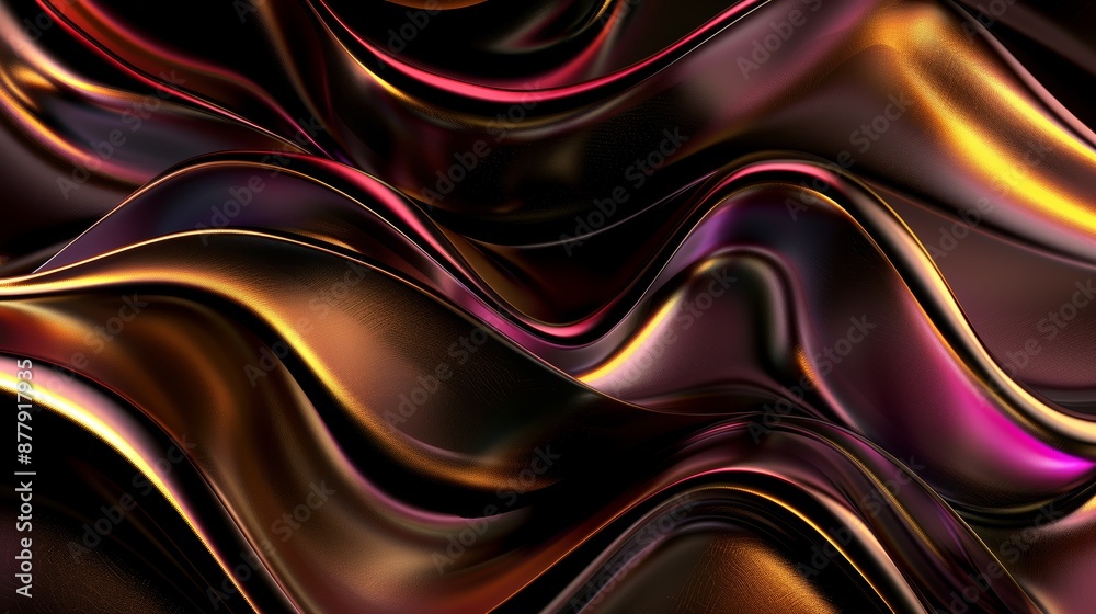 Obraz premium Luxury Background with Colorful Flowing Waves Generative AI