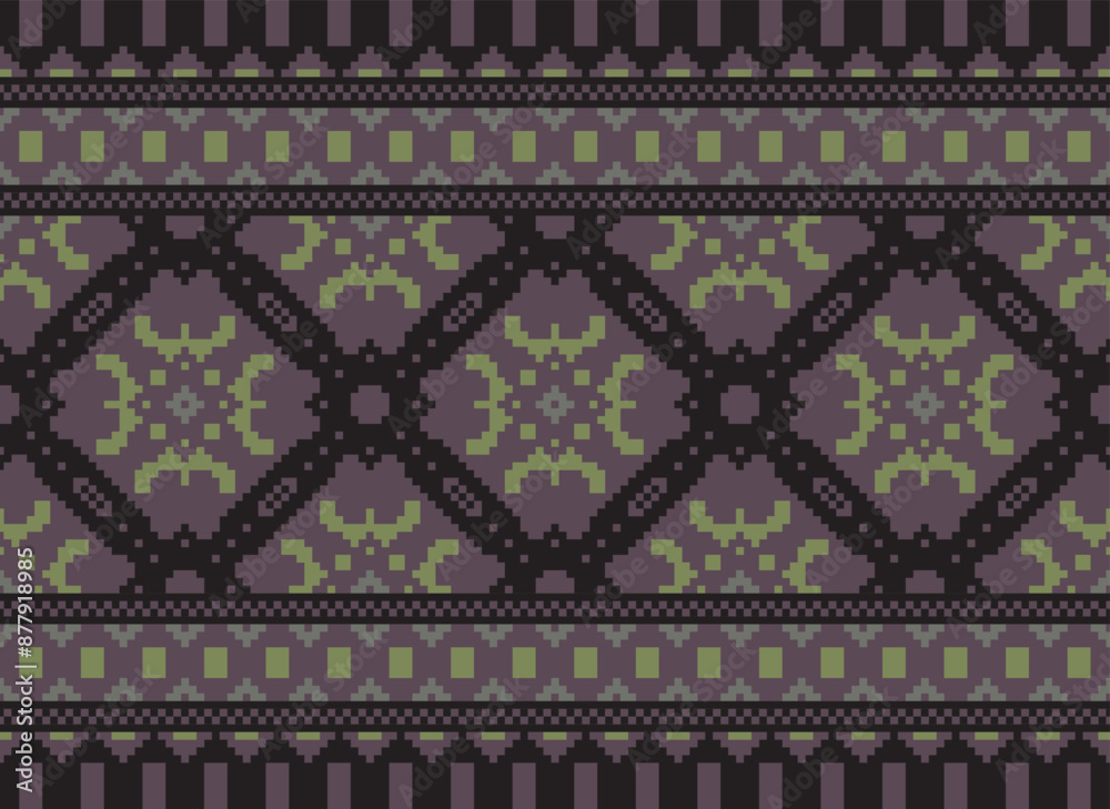 Fototapeta premium Tribal striped seamless pattern. Aztec geometric black-white background. Can be used in fabric design for clothes, accessories, decorative paper, wrapping,