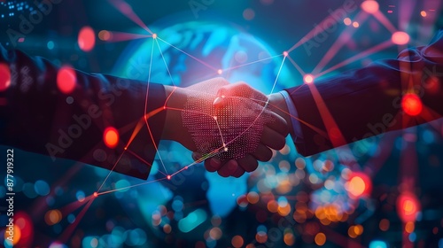 businessmen shaking hands,businessmen shaking hands doing business mergers and acquisitions joint venture concept background,generative ai