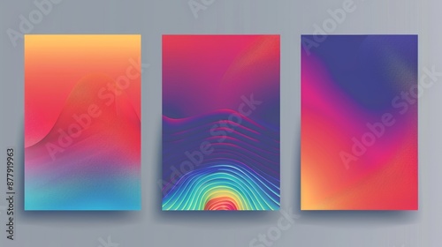 Vibrant Geometric Poster Background for Creative Projects Generative AI