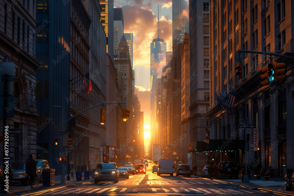 Sunset Backlight Shining Through CBD Skyscrapers - Urban Sunset Photography Sunset Backlight Shining Through CBD Skyscrapers - Urban Sunset Photography