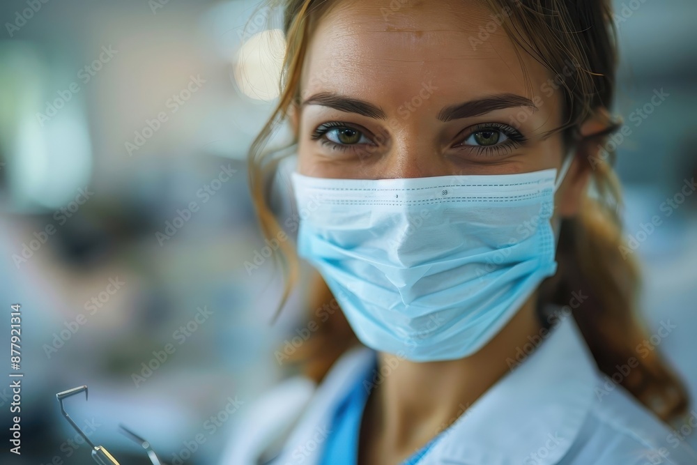A close-up portrait of a friendly dentist. A close-up portrait of a friendly dentist.