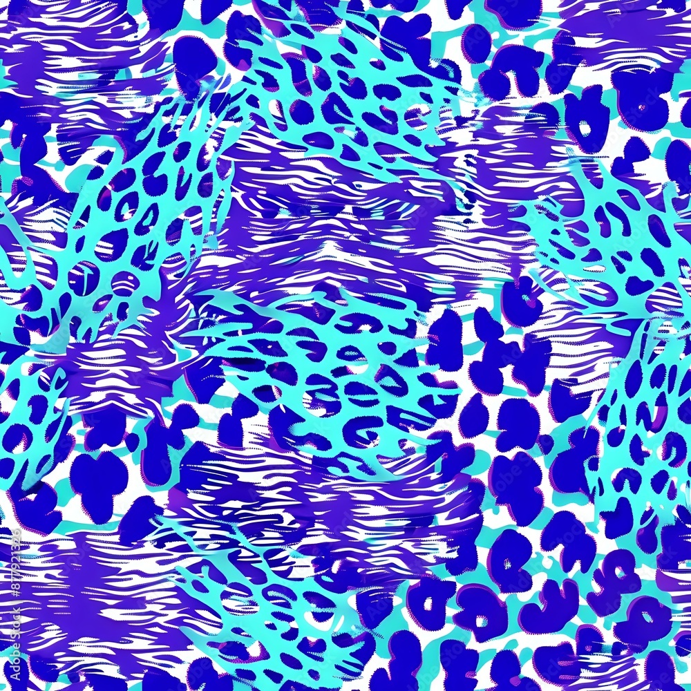 Fototapeta premium Unique Leopard Print Pattern with Varied Spot Sizes and Shapes