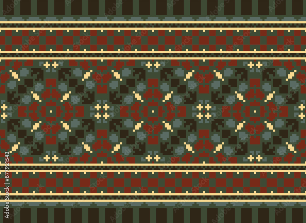 Naklejka premium Tribal striped seamless pattern. Aztec geometric black-white background. Can be used in fabric design for clothes, accessories, decorative paper, wrapping,