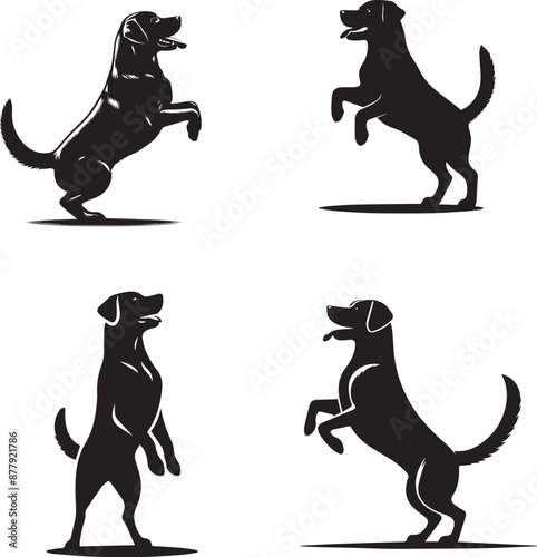 dog silhouette, dog icon, dog vector, 
