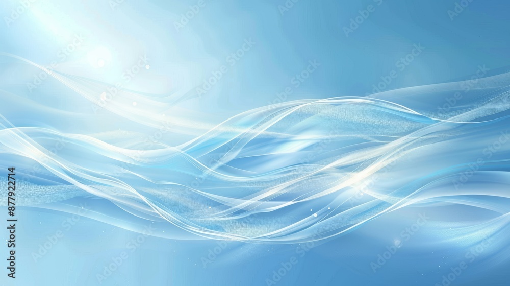 Calming Ocean Waves for Poster or Banner Design Generative AI