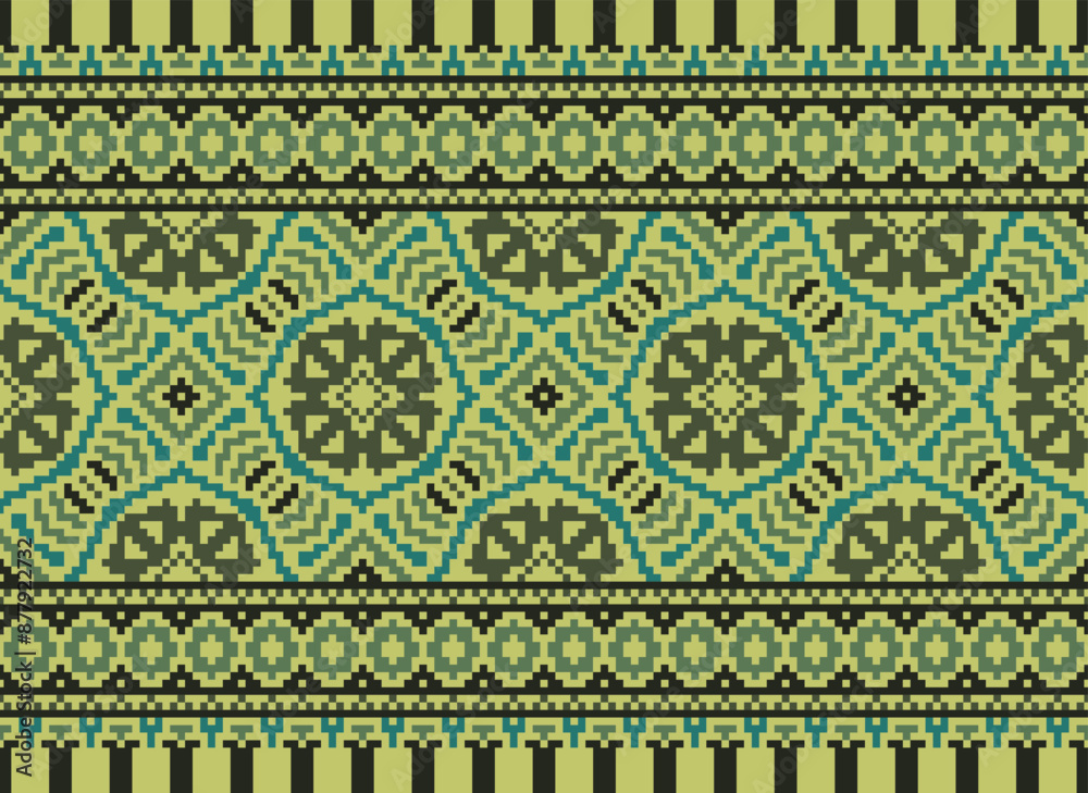 Obraz premium Tribal striped seamless pattern. Aztec geometric black-white background. Can be used in fabric design for clothes, accessories, decorative paper, wrapping,