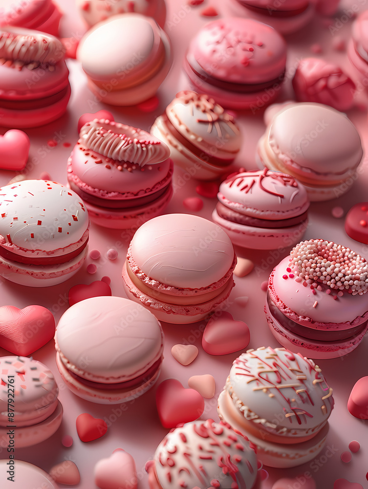 Fototapeta premium Superbe photo de macarons de couleurs