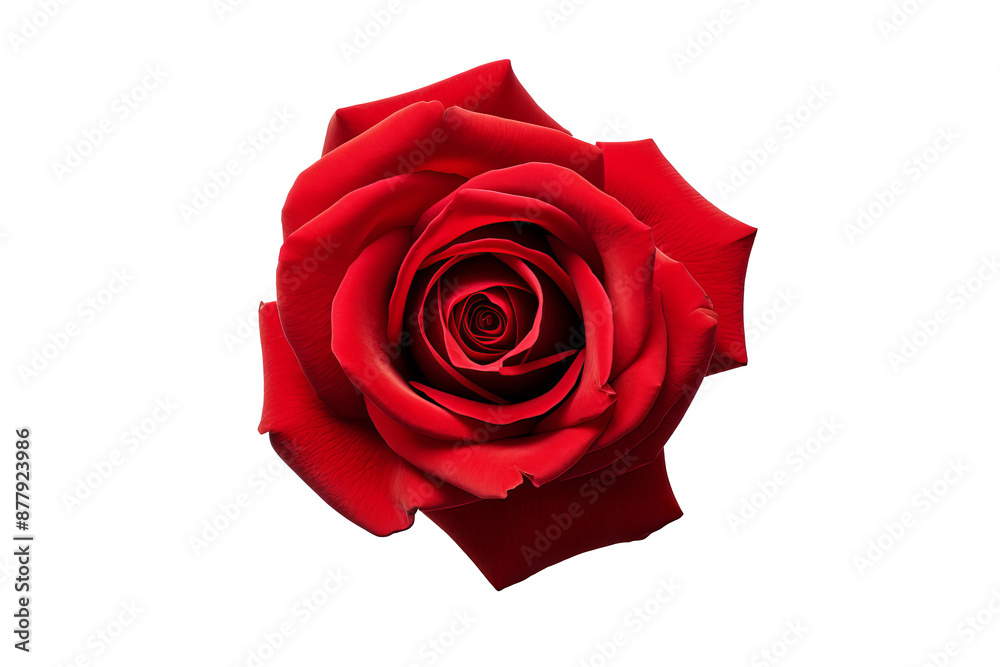 Single red rose petal top view PNG with transparent background for romantic floral designs and creative art projects Single red rose petal top view PNG with transparent background for romantic floral designs and creative art projects