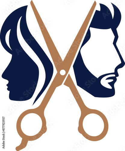 Female Male Women Man Unisex Salon Logo