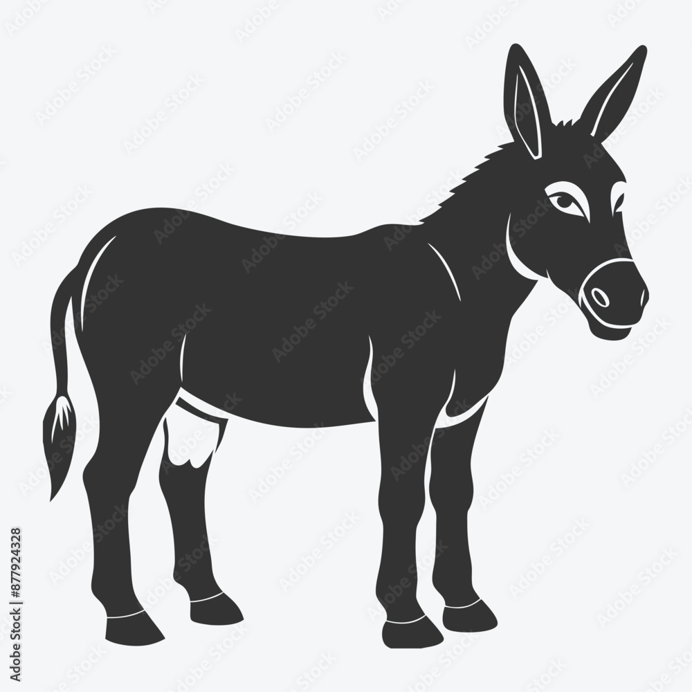 Stunning Donkey Silhouette Vector - Perfect for Your Design Projects