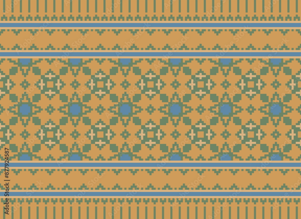 Fototapeta premium Tribal striped seamless pattern. Aztec geometric black-white background. Can be used in fabric design for clothes, accessories, decorative paper, wrapping,