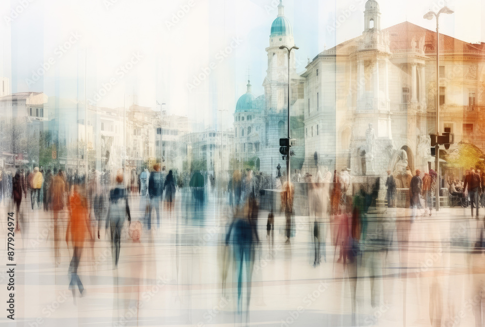 Urban Pulse: Artful Blur of City Dynamics Urban Pulse: Artful Blur of City Dynamics