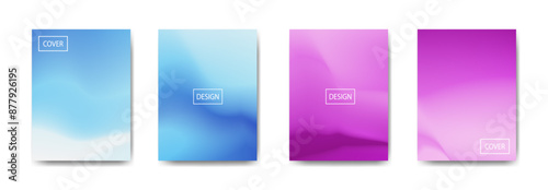 set of abstract background with beautiful gradation color, colorful background for poster flyer banner backdrop.vertical banner.cool fluid background vector illustration