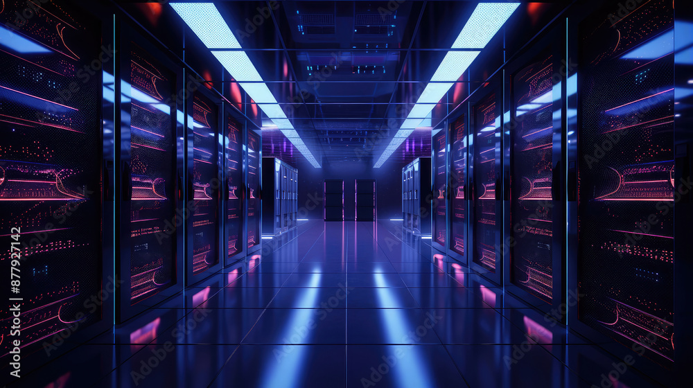 Futuristic Data Center: Cybersecurity Hub Futuristic Data Center: Cybersecurity Hub
