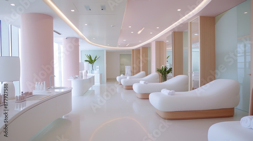 Pink ornament spa facility accommodation for comfort in lifestyle hotel