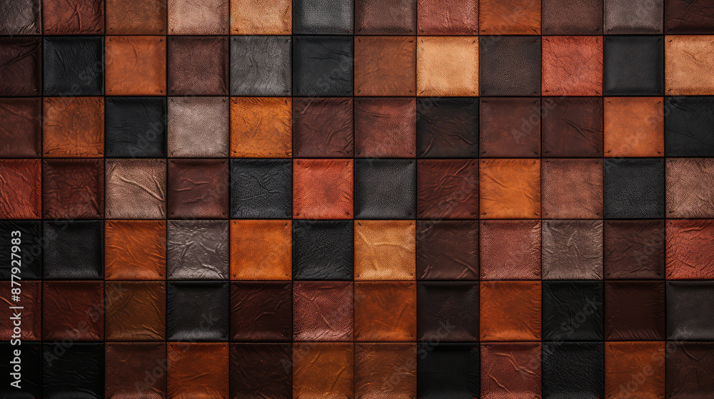 Luxurious Leather Patchwork Tileable Background Luxurious Leather Patchwork Tileable Background
