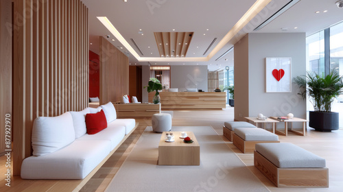 Red ornament spa facility accommodation for comfort in lifestyle hotel