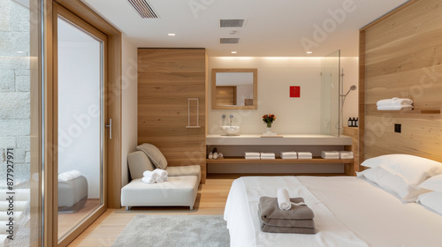 Red ornament spa facility accommodation for comfort in lifestyle hotel