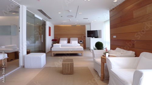 Red ornament spa facility accommodation for comfort in lifestyle hotel