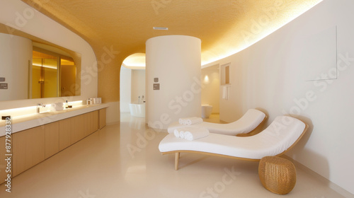Yellow ornament spa facility accommodation for comfort in lifestyle hotel