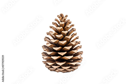 High-quality pinecone metallic PNG with transparent background for digital art, graphic design, and seasonal decoration projects photo